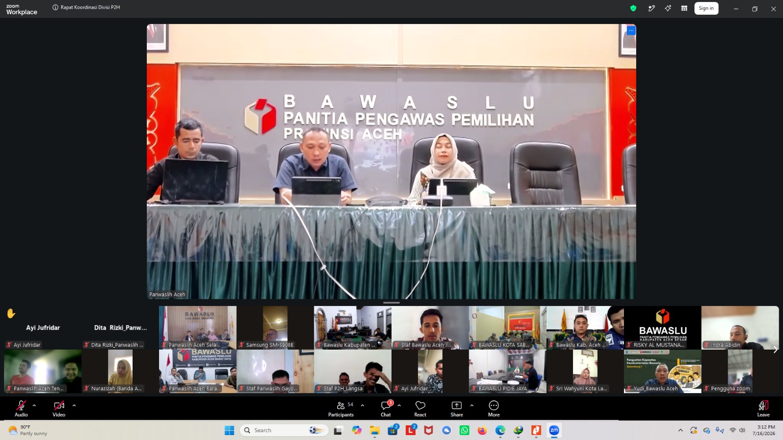 Rapat Koordinasi Monitoring dan Evaluasi Pelaksanaan Tugas Divisi P2H