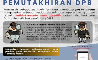 Posko Pengaduan Pemuktahiran Daftar Pemilih Berkelanjutan (PDPB)