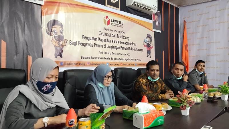 Kegiatan Evaluasi dan Monitoring Penguatan Kapasitas Manajemen Administrasi, Senin 16 Nov 2020