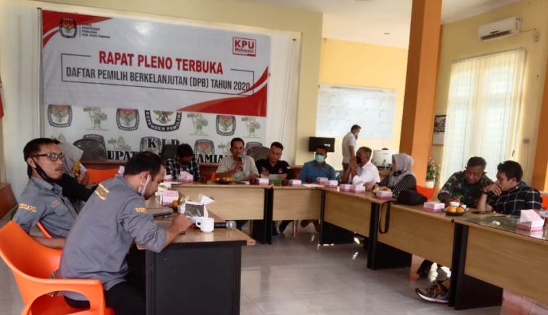 Panwaslih Aceh Tamiang Awasi Rapat Pleno DPB Akhir Tahun 2020