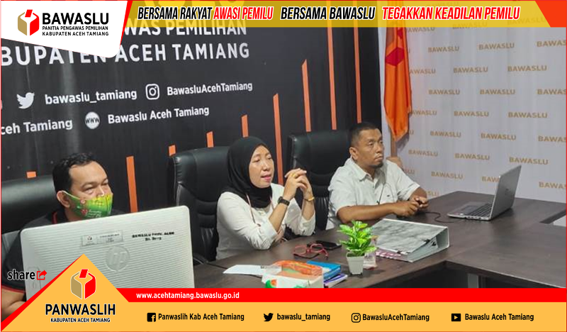 Rapat Daring PPID Panwaslih Aceh, Benahi Perangkat Layanan Informasi Publik